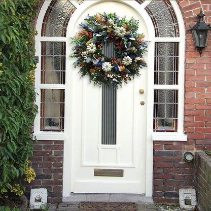 🔥HOT SALE🎃White Pumpkins Ranunculus Wreath