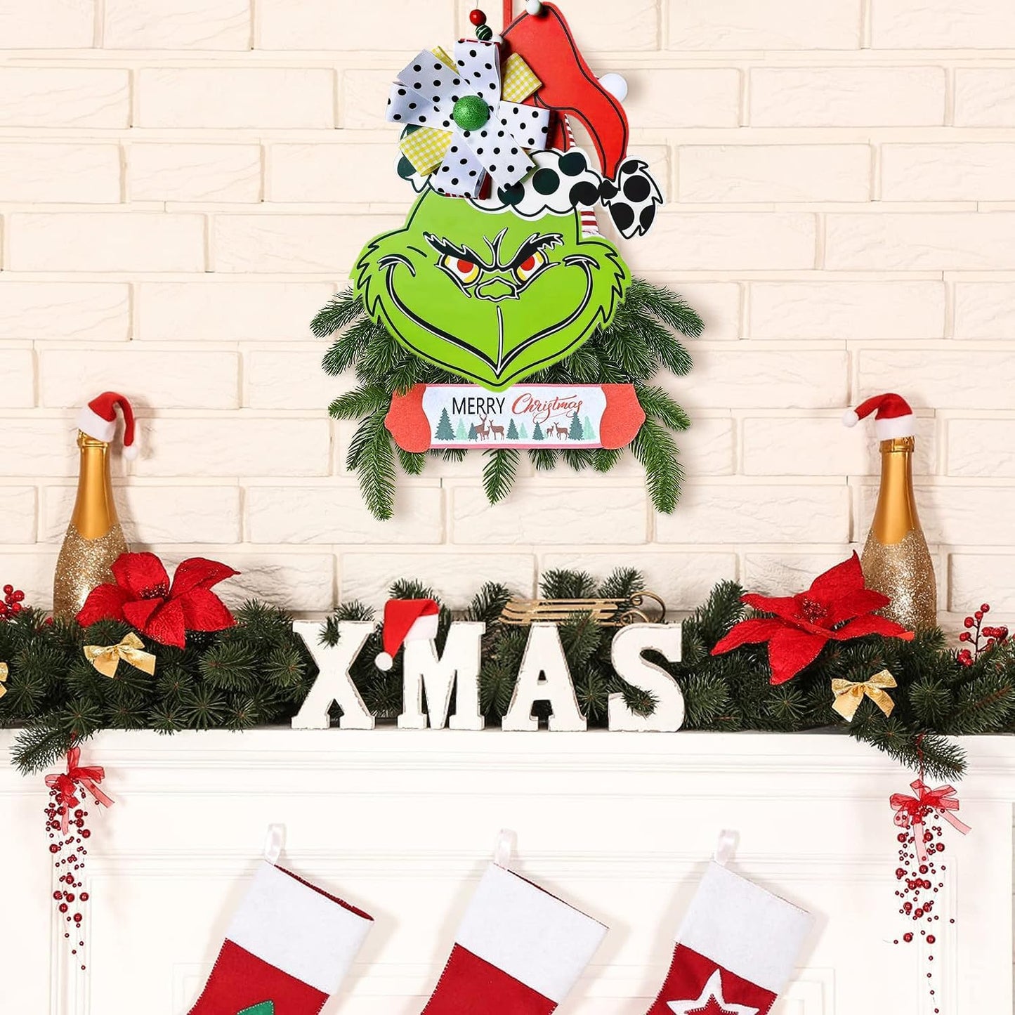 🔥60% OFF 🔥Fun Grinch Welcome Front Door Sign