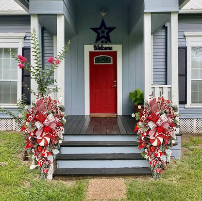 🔥Last Day 49% OFF🔥🍭Candy Cane Christmas Wreath🍭