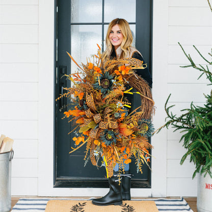 🔥Farmhouse  Leopard Wreath