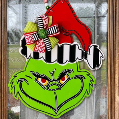 🔥60% OFF 🔥Fun Grinch Welcome Front Door Sign